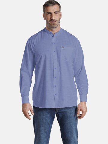 Jan Vanderstorm Regular fit Button Up Shirt 'Kallu' in Blue: front