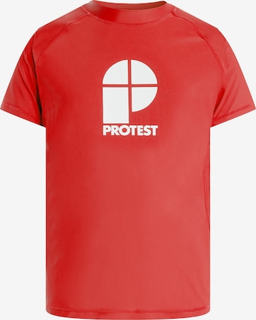 PROTEST Functioneel shirt 'PRTCATERS' in Rood: voorkant