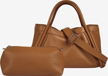 Cluty Handbag '2 IN 1' in Brown: front