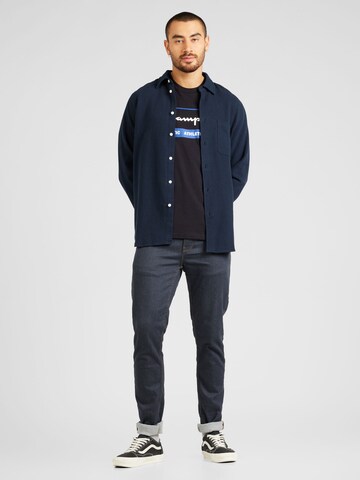 Coupe regular Chemise 'LIAM' Samsøe Samsøe en bleu