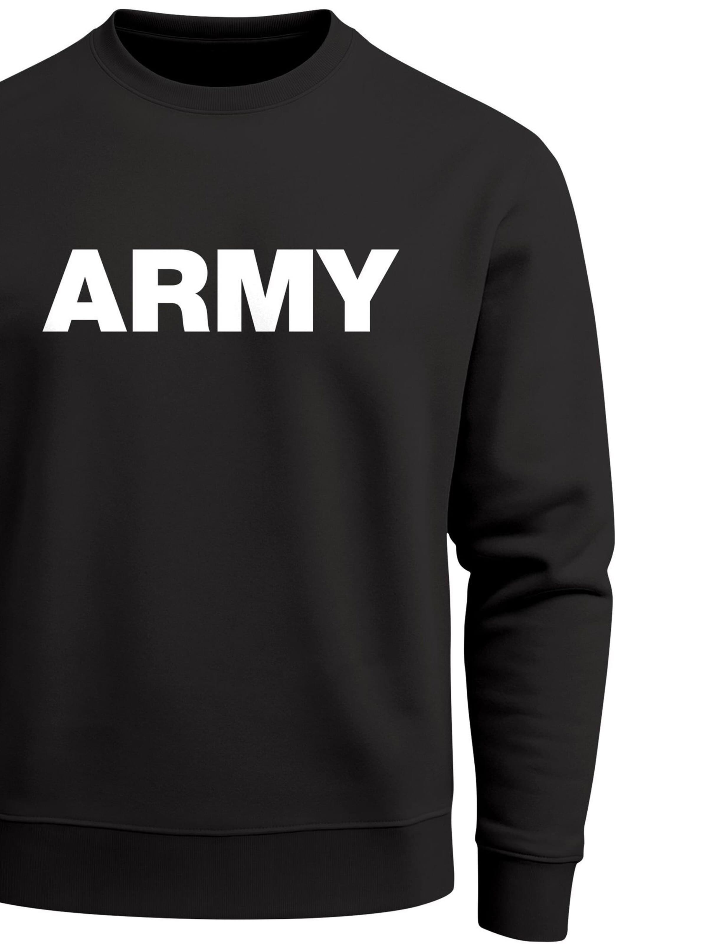 Neverless Sweatshirt 'Army'‌‌‌‌ in Schwarz