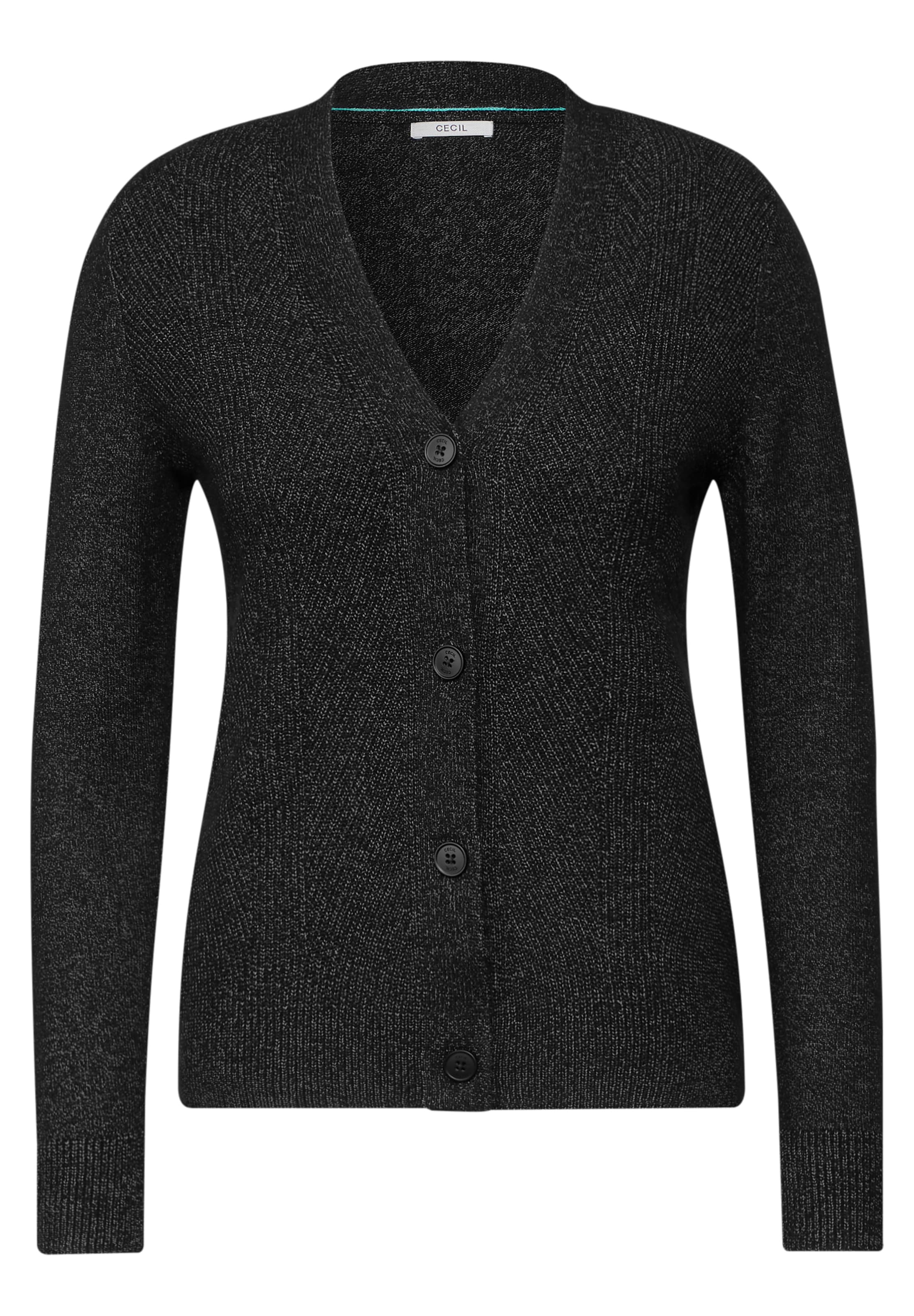 CECIL Strickjacke in Schwarz: Vorderseite