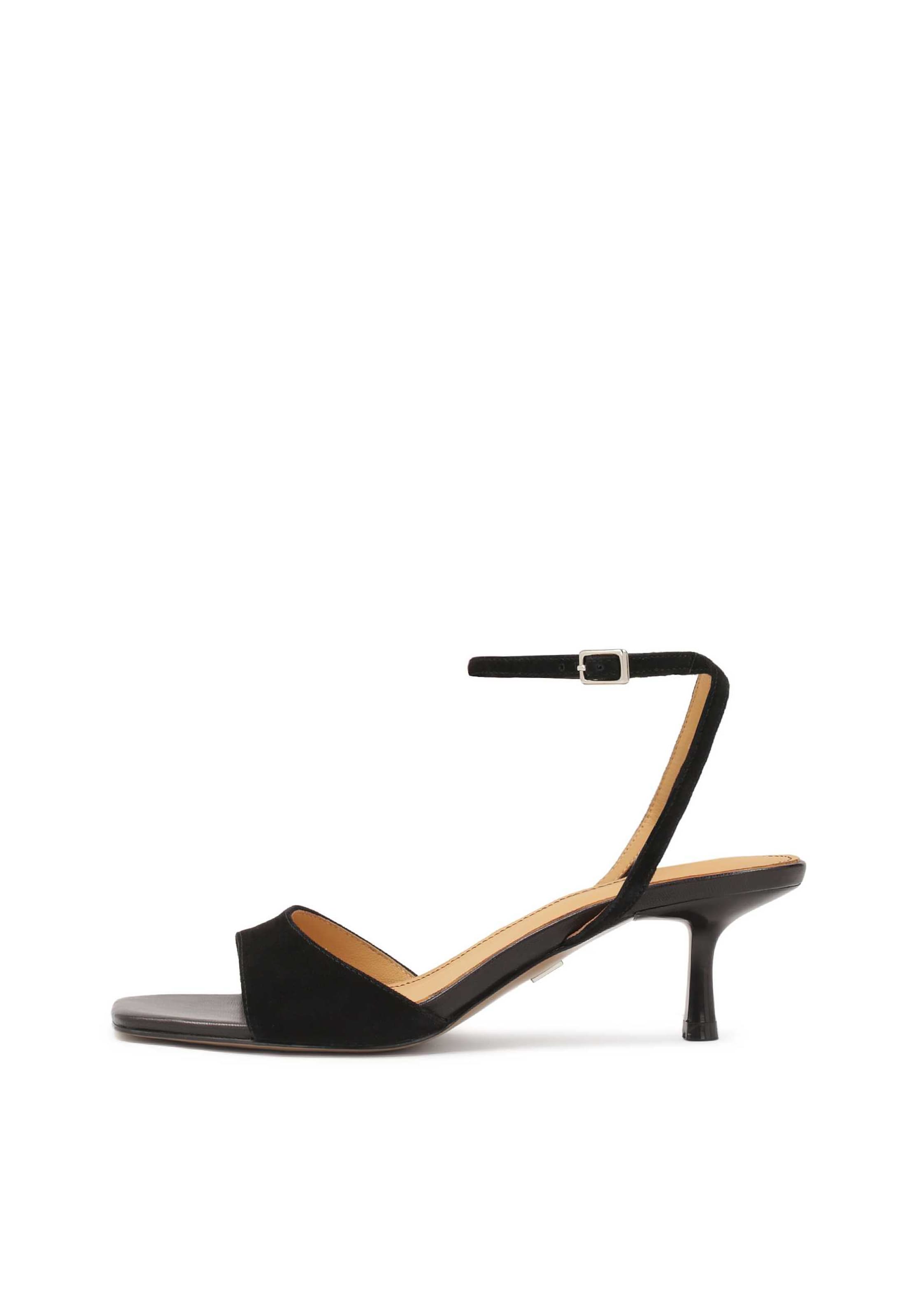 Kazar Strap Sandals in Black: front