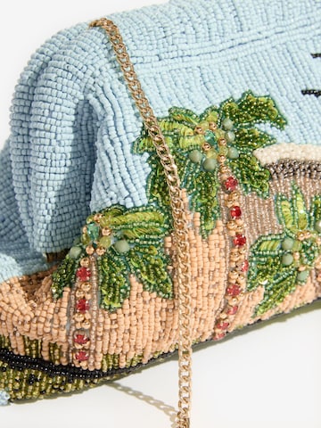 love & roses - Bolso de noche en azul