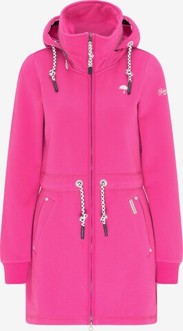 Schmuddelwedda Zip-Up Hoodie in Pink: front