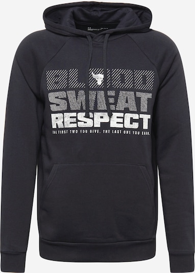 UNDER ARMOUR Sportska sweater majica 'Rock Rival' u crna / bijela, Pregled proizvoda