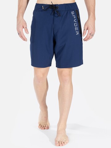 Pantaloncini sportivi da bagno di Spyder in blu: frontale