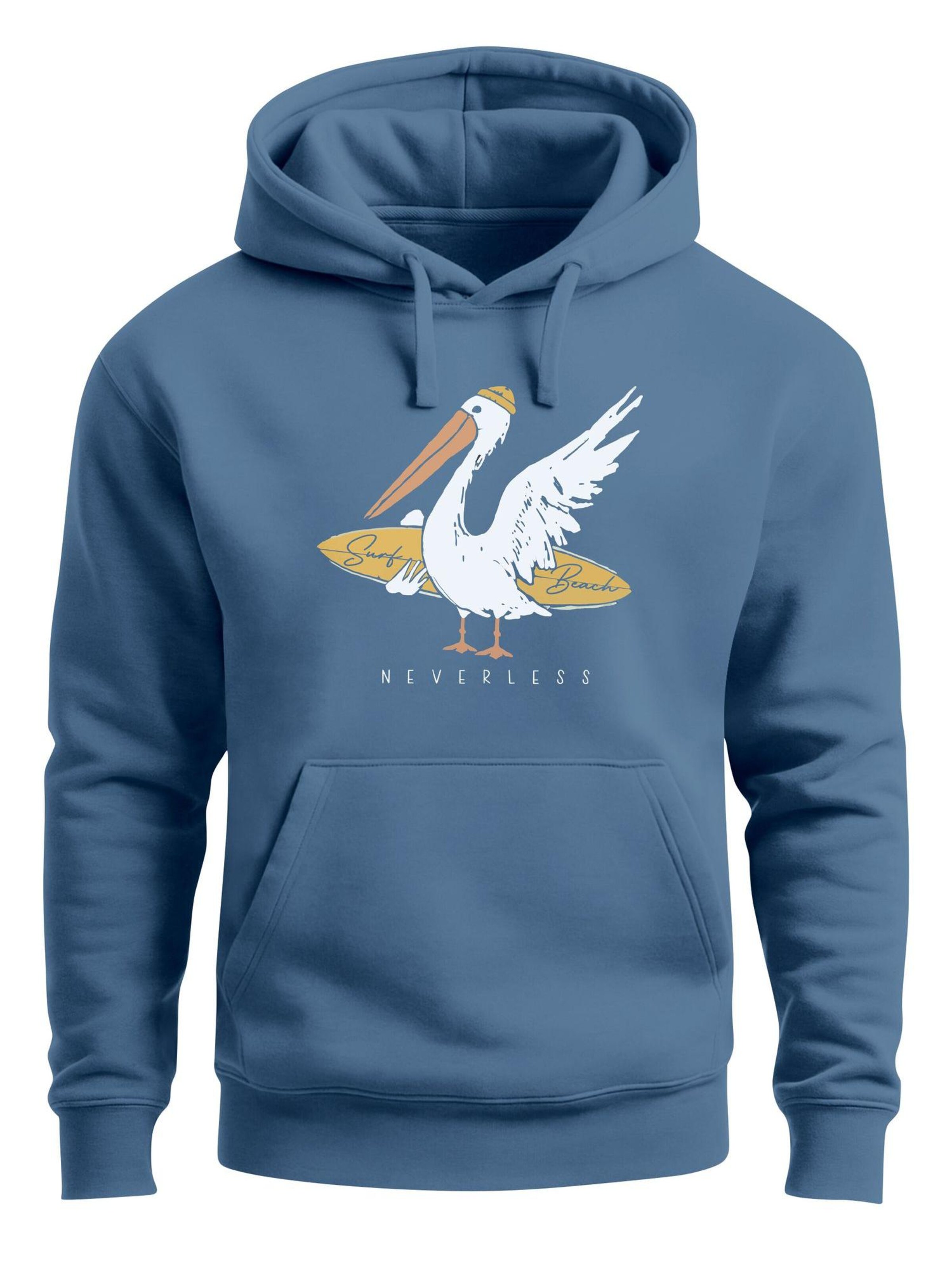 Neverless Sweatshirt 'Pelikan' in Blue