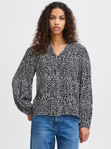ICHI - Blusa 'VERA' em preto: frente