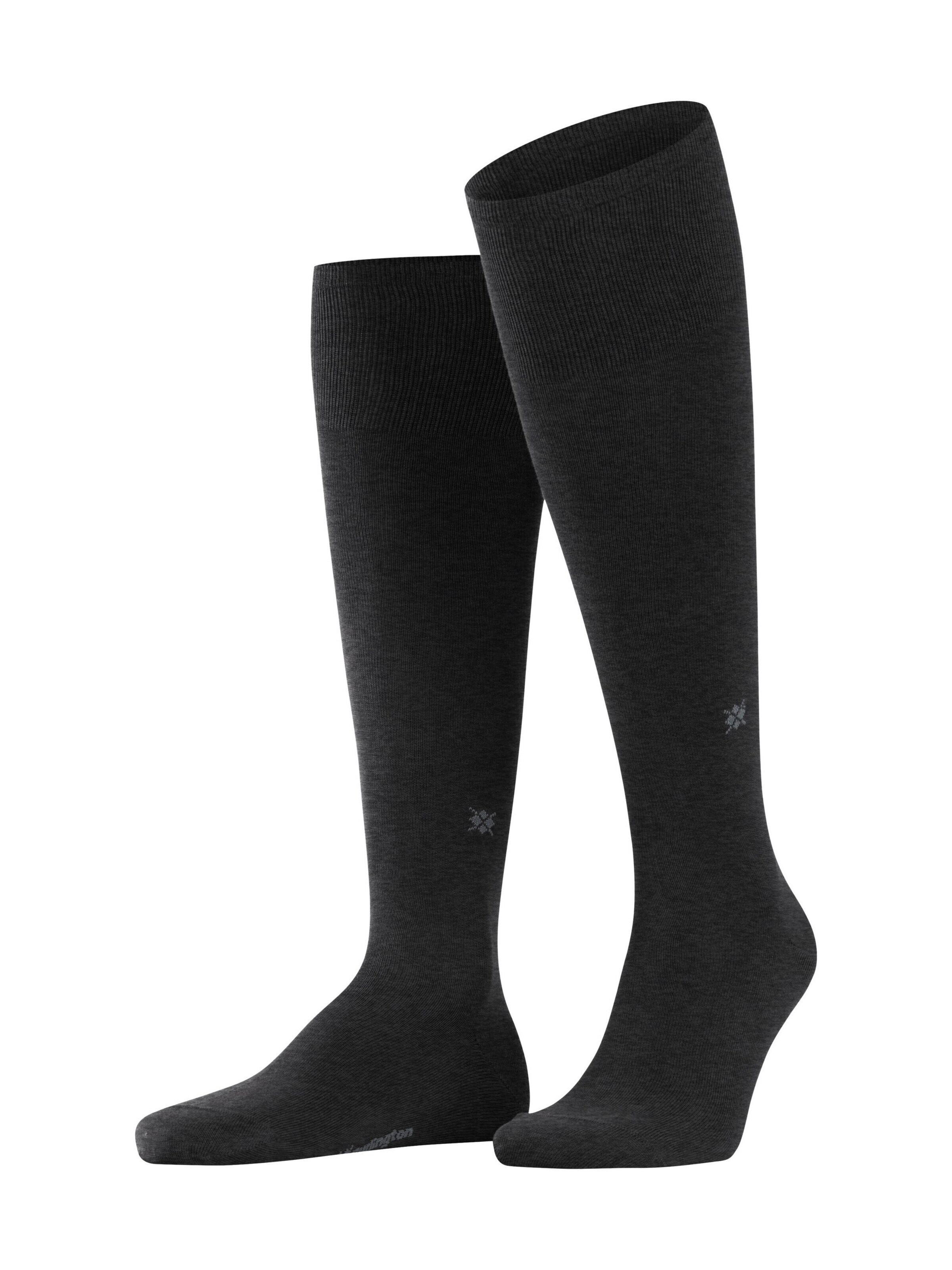 BURLINGTON Knee High Socks 'Dublin' in Grey: front