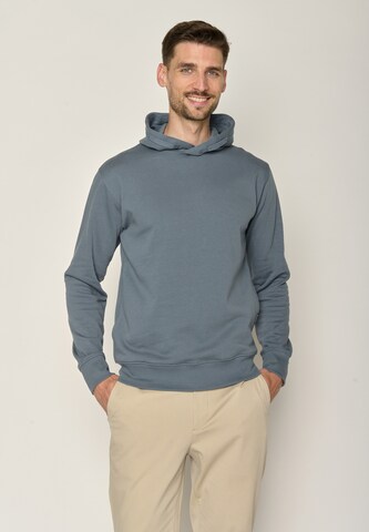Sweat-shirt GREENBOMB en bleu : devant