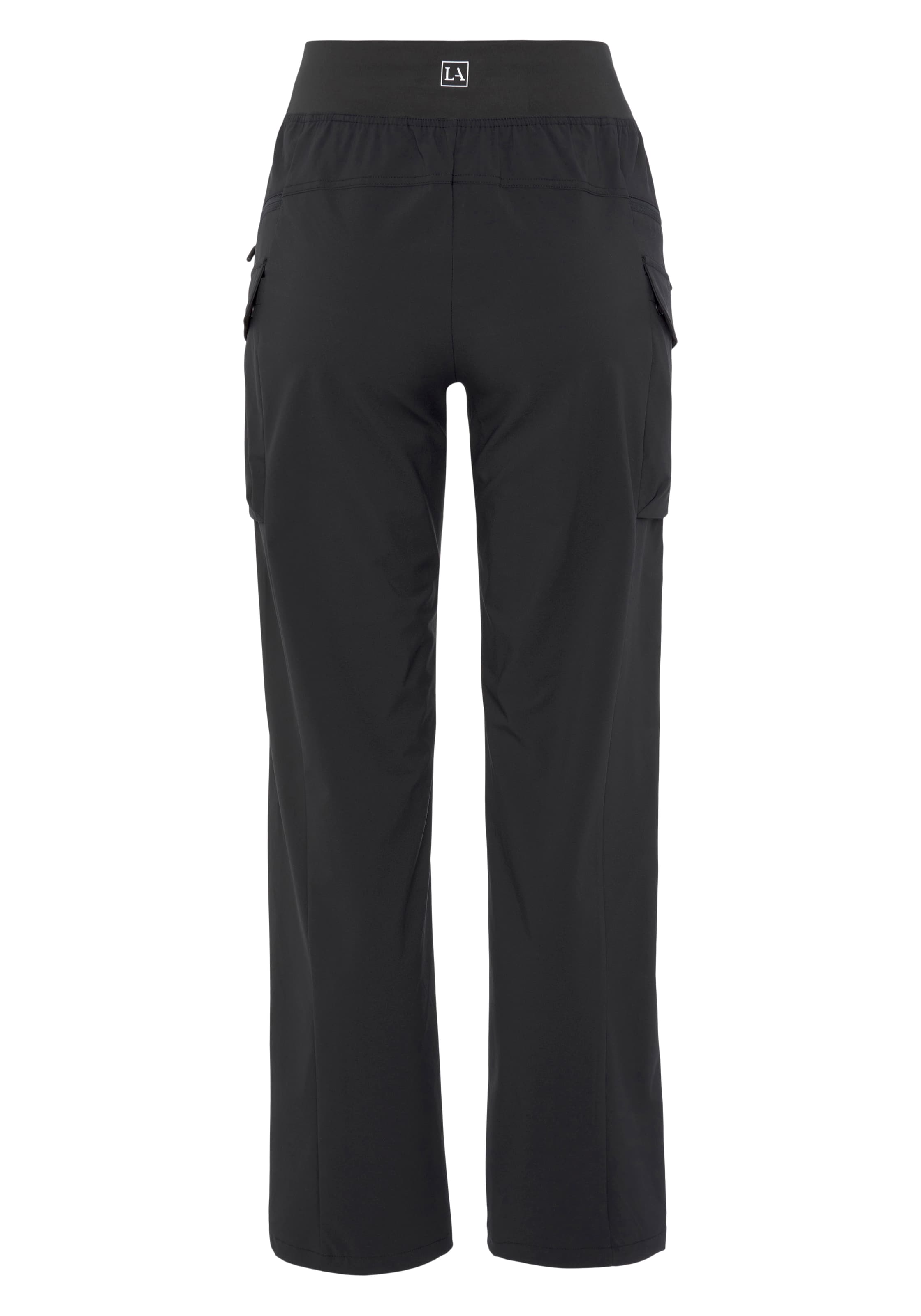 LASCANA ACTIVE Обычный Штаны в спортивном стиле в Черный