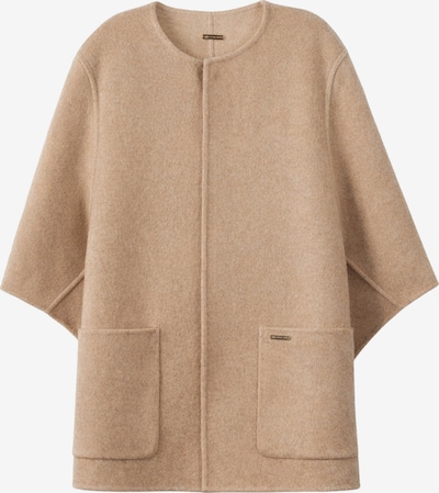 M-L dydžio Megztinis 'Patch Pocket Cashmere Poncho Jacket' iš GOBI Cashmere, spalva – smėlio spalva, Prekių apžvalga