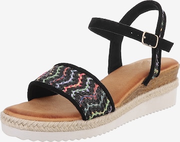 Ital-Design Sandale in Schwarz: Vorderseite