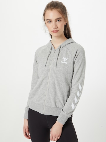 Hummel Sports sweat jacket 'Noni' in Grey: front