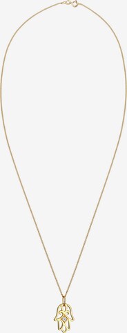 Elli DIAMONDS Ketting 'Hamsa Hand' in Goud: voorkant