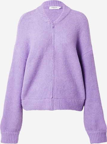 MOSS COPENHAGEN Knit Cardigan 'Odiana' in Purple: front