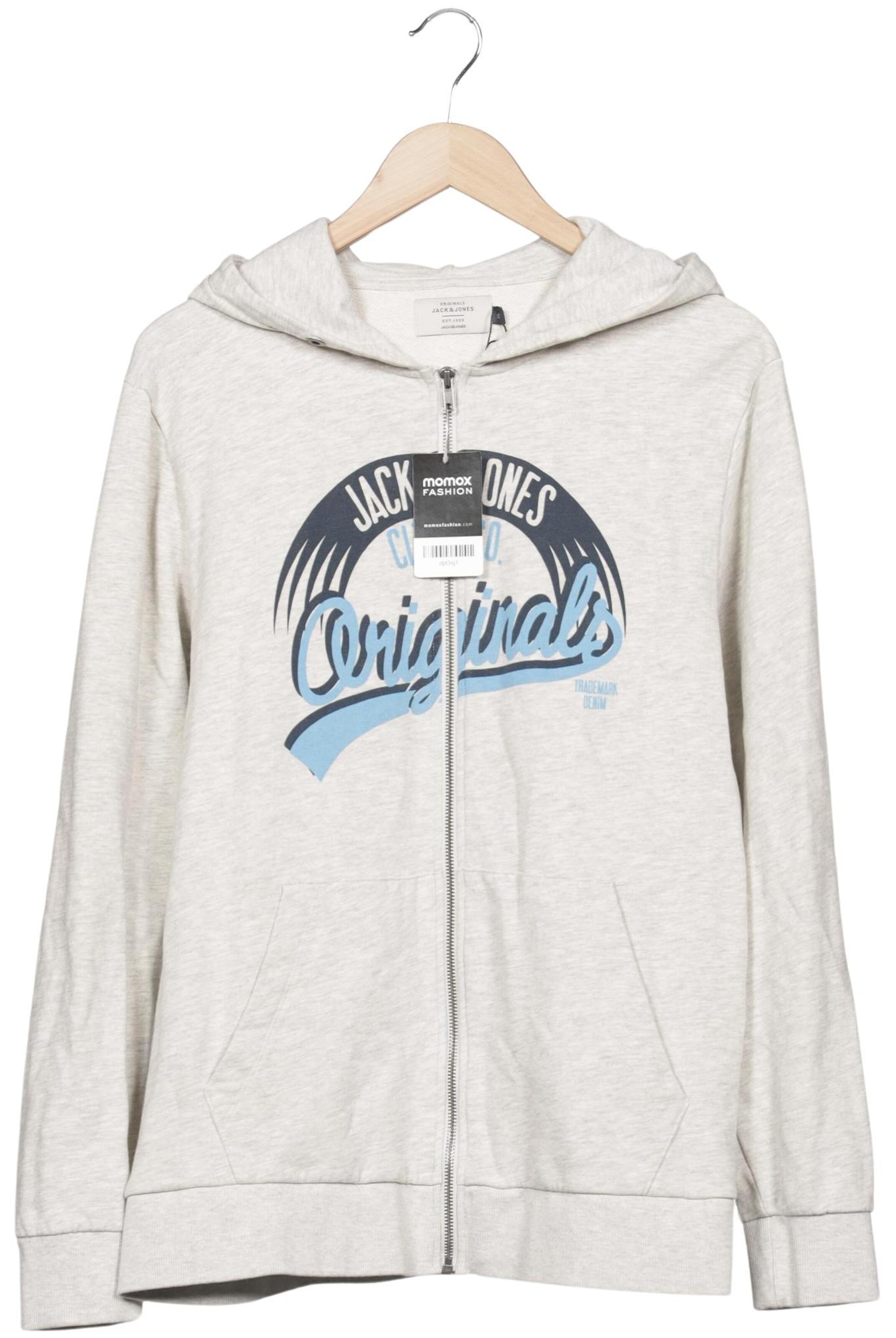 JACK & JONES Sweatshirt & Zip-Up Hoodie in XL in Grey: front