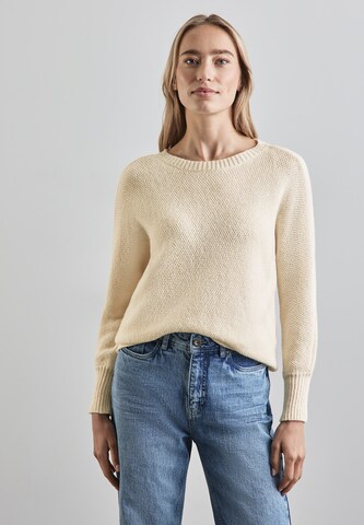 STREET ONE Pullover 'Dolman' in Beige: Vorderseite