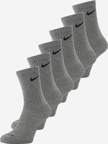 NIKE Athletic Socks in Grey: front