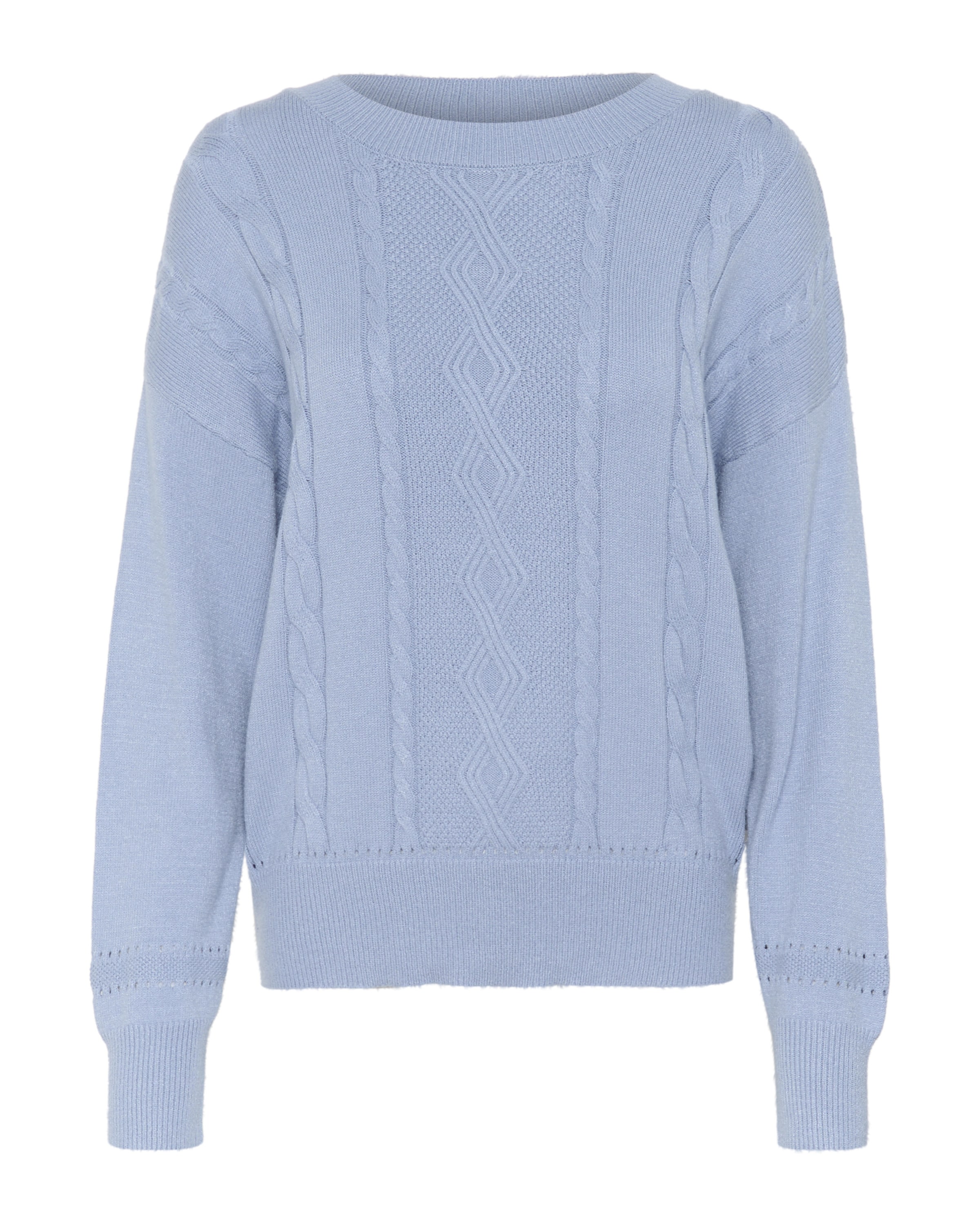 mėlyna Cream Megztinis 'Dela': priekis