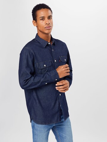 LEVI'S ® Comfort fit Button Up Shirt 'Jackson Worker' in Blue: front