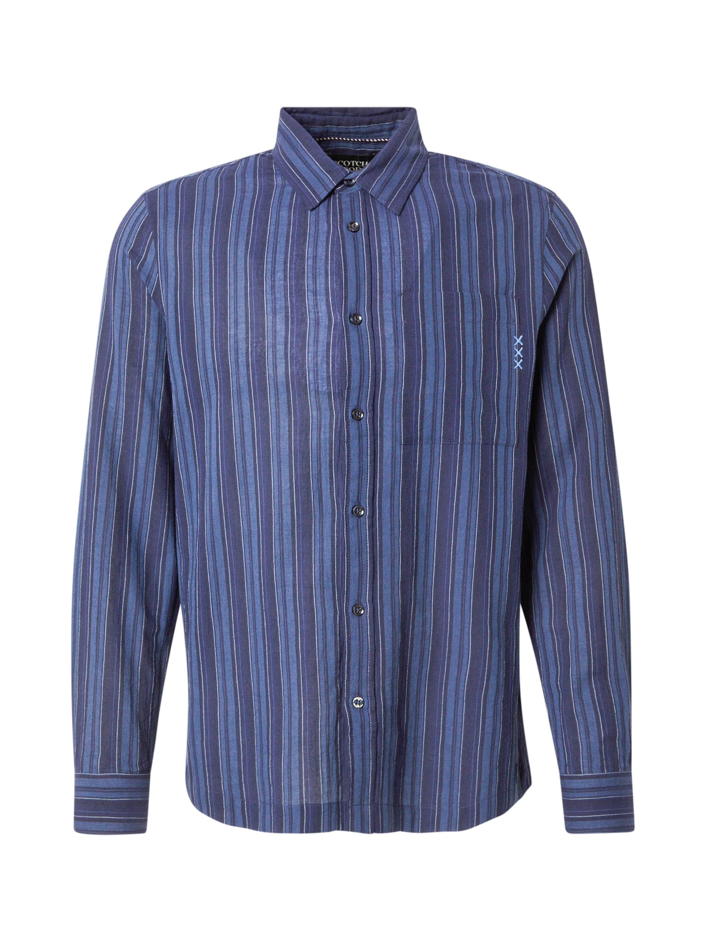 Coupe regular Chemise SCOTCH & SODA en bleu : devant