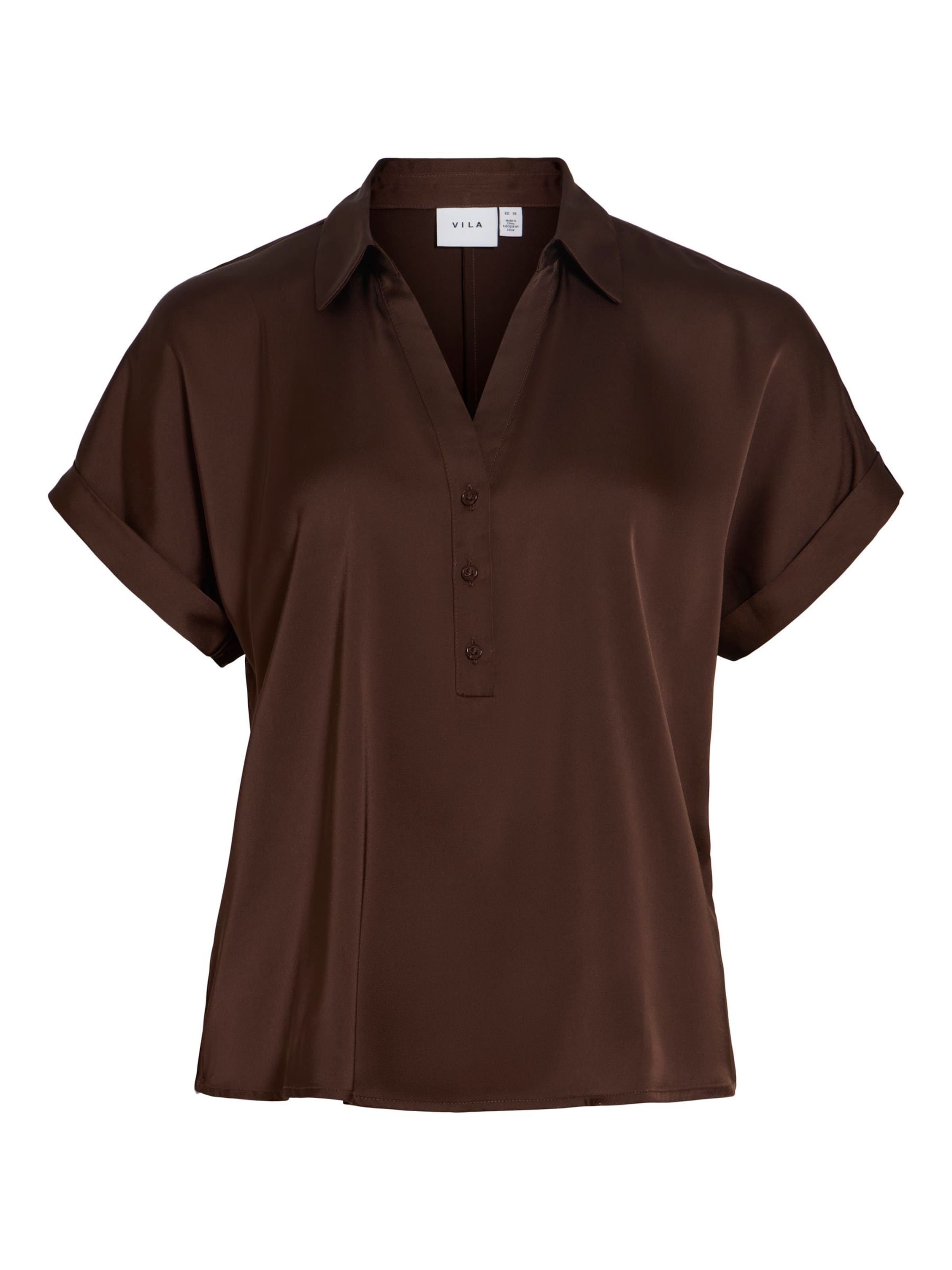 Camicia da donna 'VIENNA' di VILA in marrone: frontale