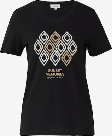 s.Oliver Shirt in Zwart: voorkant