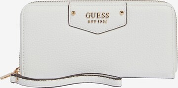 Porte-monnaies 'Brenton' GUESS en blanc : devant