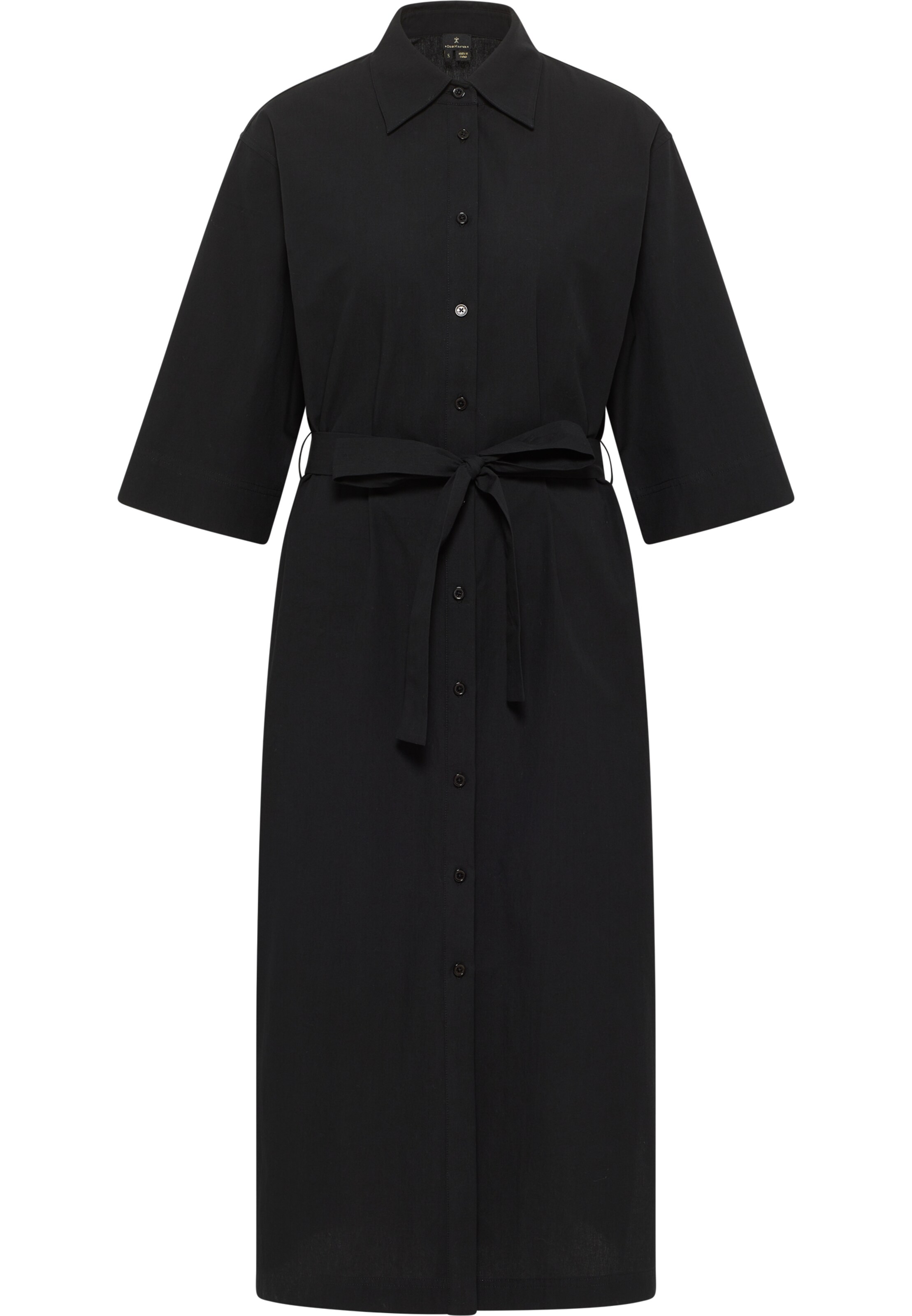 DreiMaster Klassik Платье-рубашка в Черный: спереди