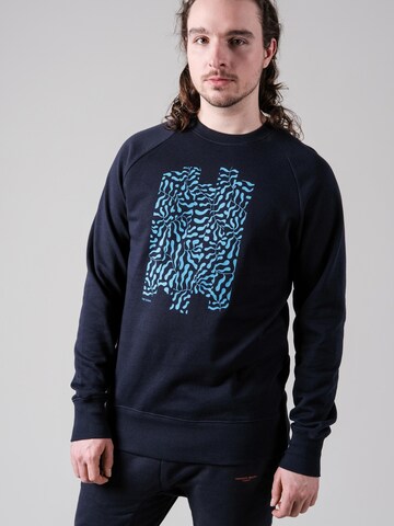 FANTASTIC REALITY STUDIOS Sweatshirt 'THE OCEAN – Bio-Baumwolle'‌‌‌‌‌‌‌‌‌ in Blau: Vorderseite