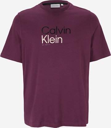 Tricou de la Calvin Klein Big & Tall pe mov: față