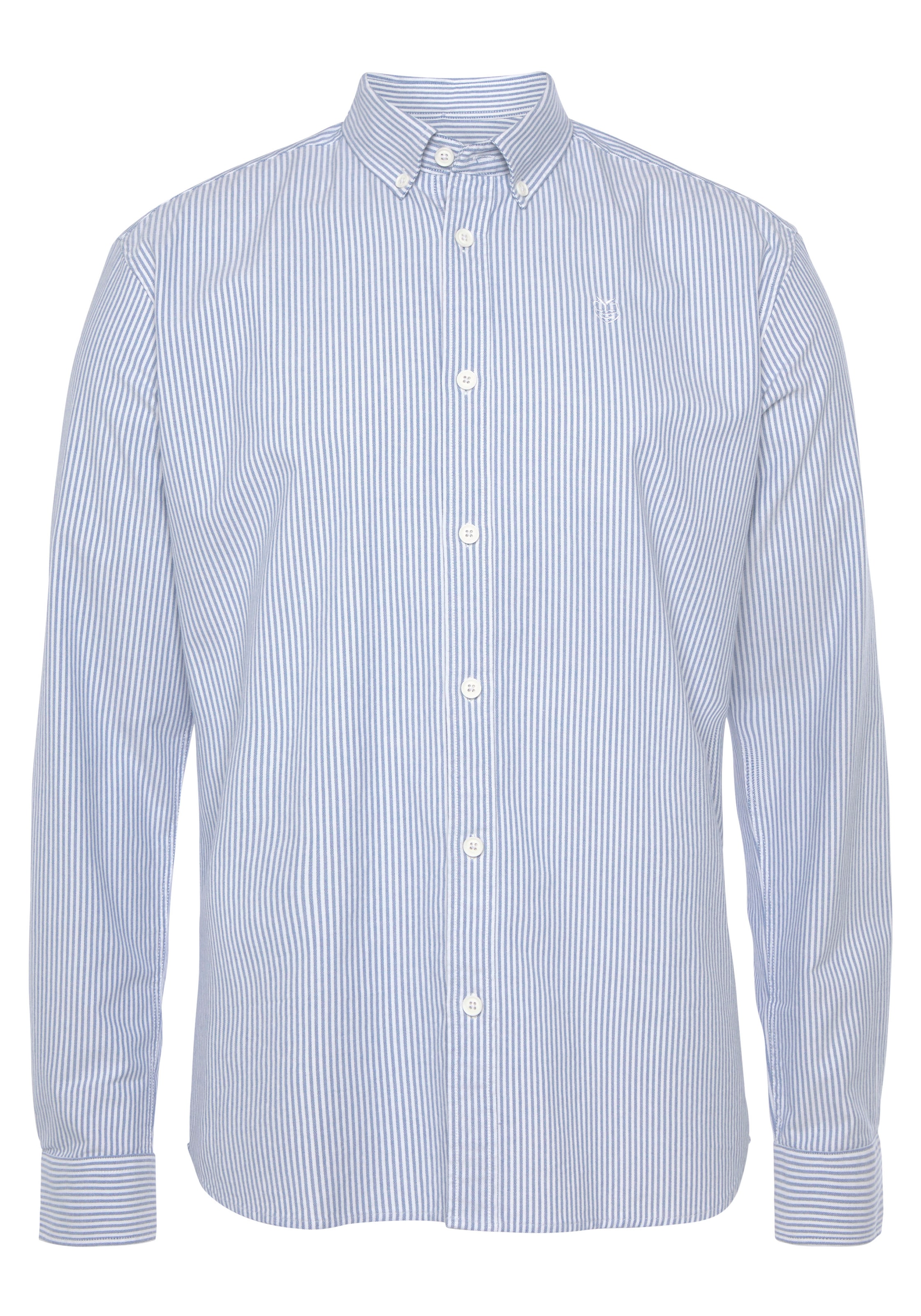 DELMAO Regular Fit Hemd in Blau: Vorderseite