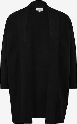 s.Oliver Knit Cardigan in Black: front