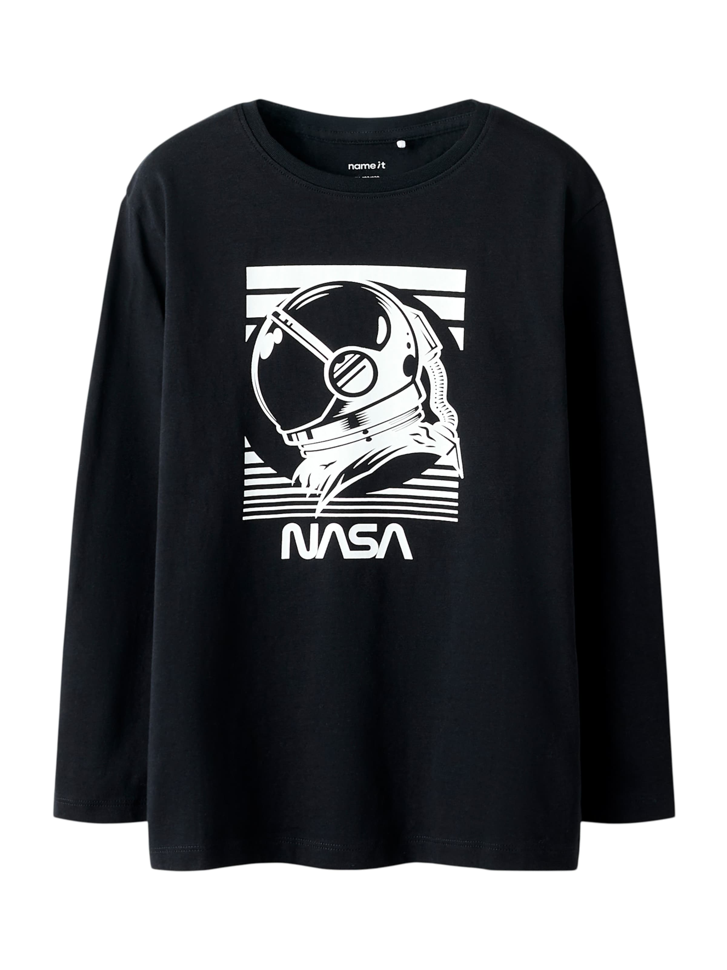 NAME IT Shirt 'NKMVITAR NASA' in Schwarz: Vorderseite