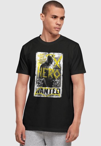 Maglietta 'Batman v Superman - Wanted' di ABSOLUTE CULT in nero: frontale