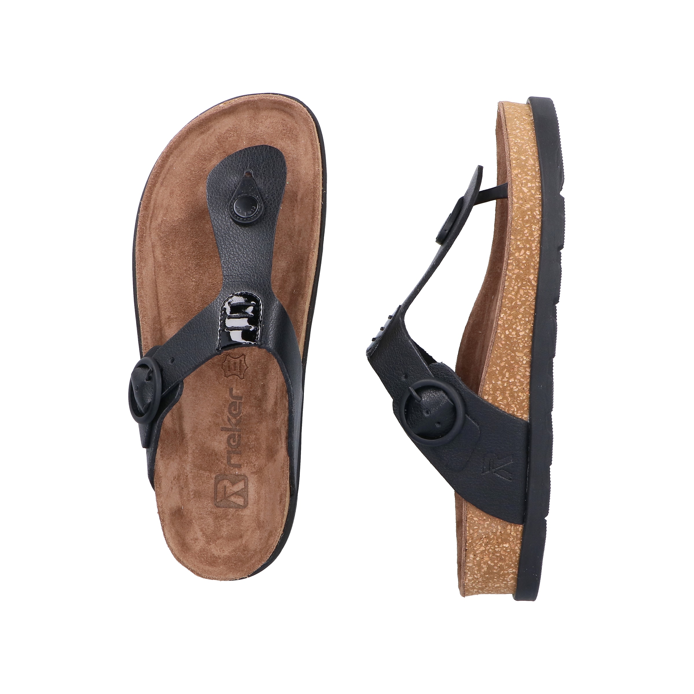 Tongs 'V3150' Rieker en noir