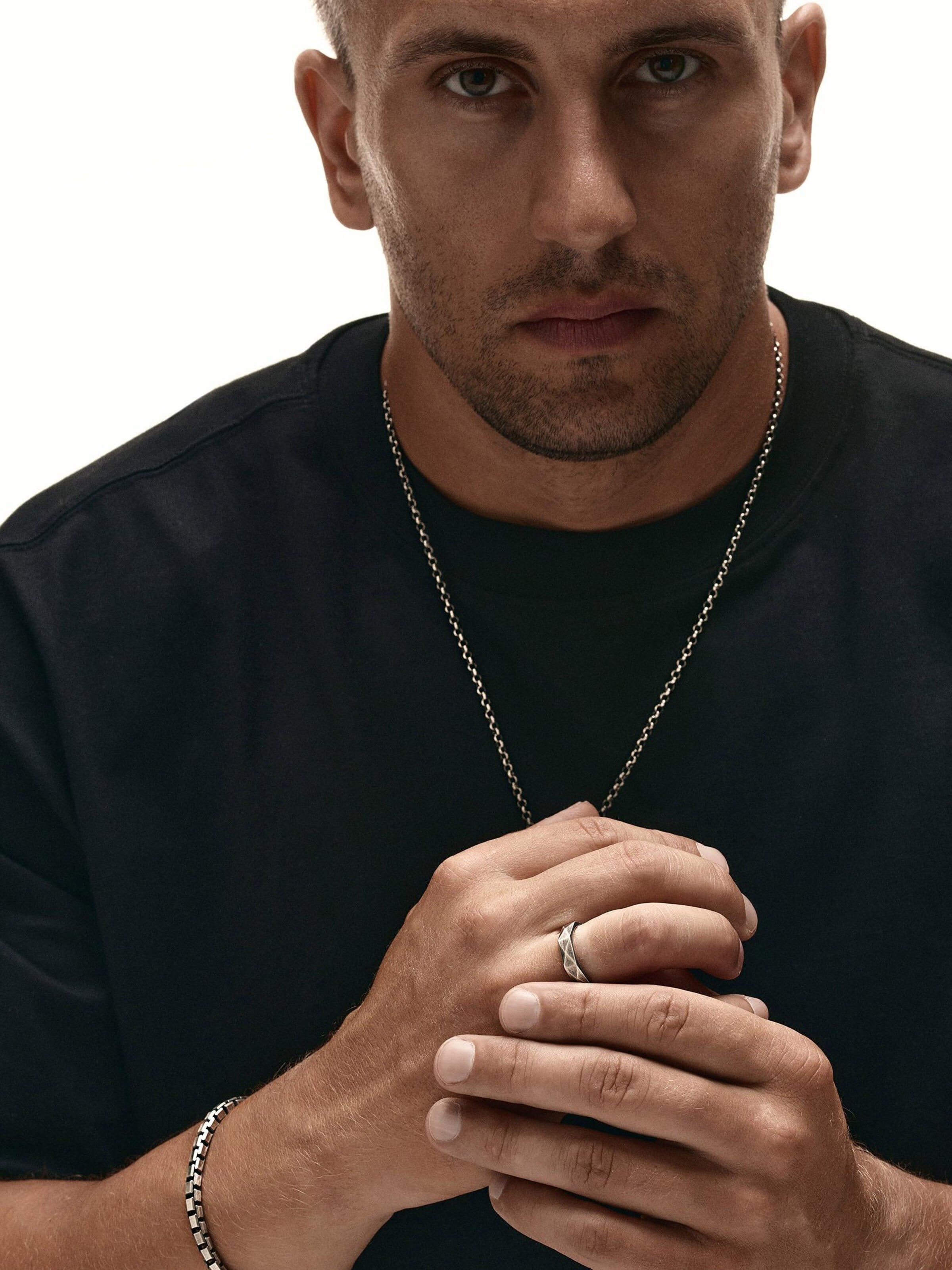 REYTEL - Pulsera 'El CAMINO' en plata: frente