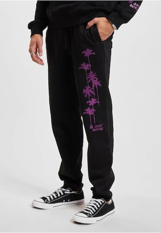 Just Rhyse Tapered Pants 'Just Rhyse Night in Paradise' in Black: front