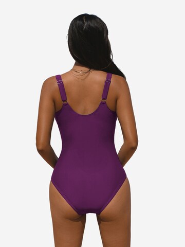 Cupshe Bustier Badeanzug in Lila