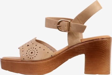 The Divine Factory Sandale in Beige: Vorderseite