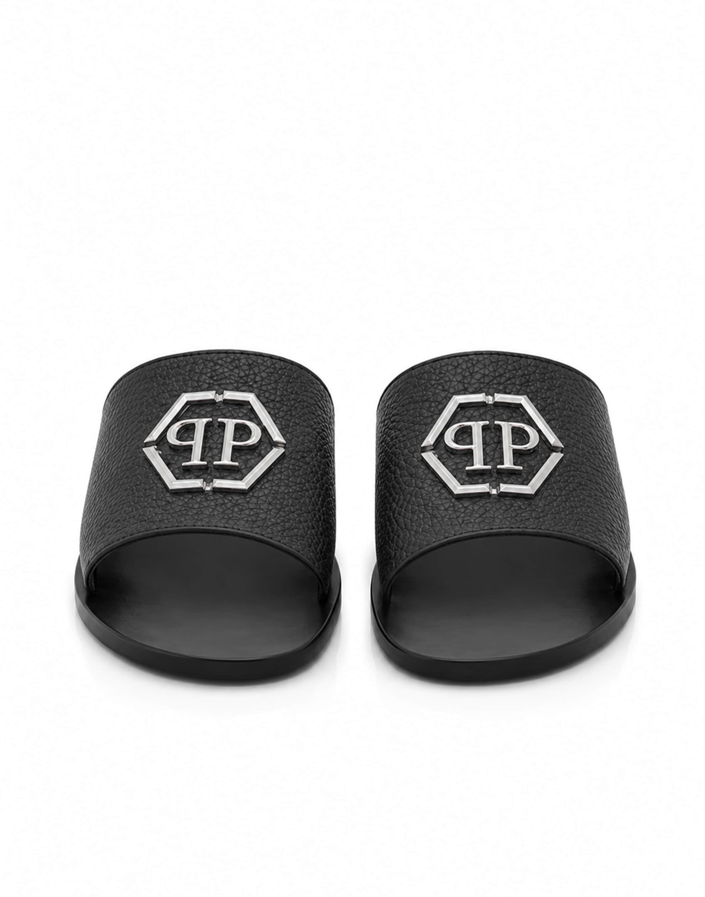 Philipp Plein - Sapato aberto 'Hexagon' em preto