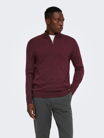 Pullover 'ONSLoui' di Only & Sons in rosso: frontale