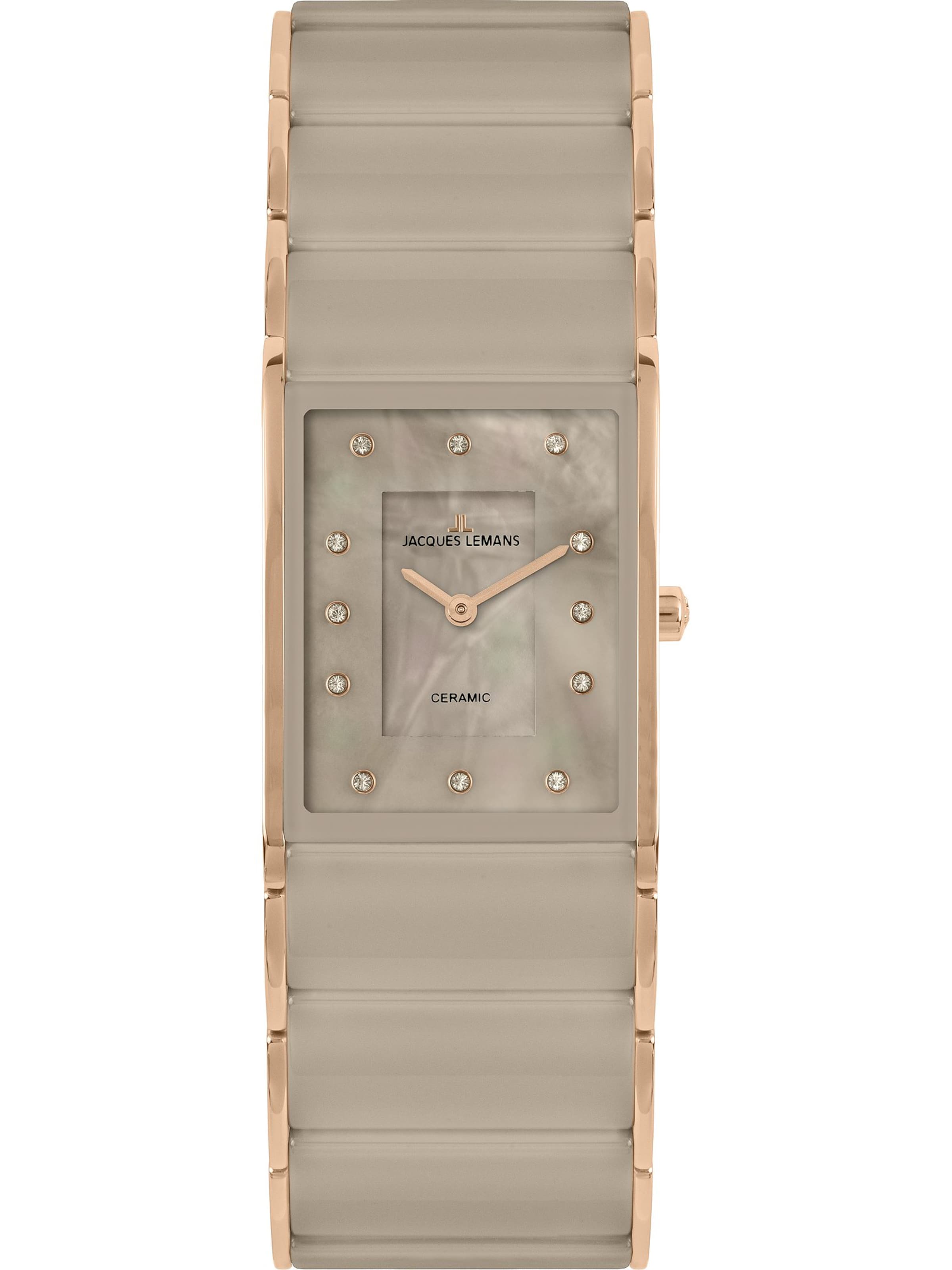 Jacques Lemans Uhr in Beige: Vorderseite