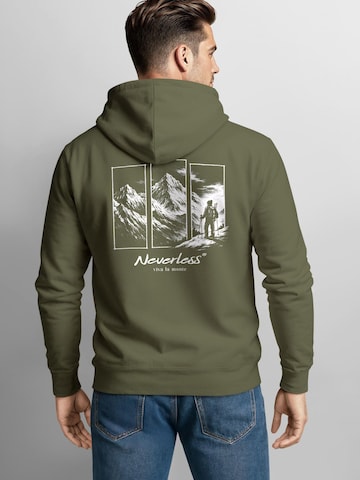 Neverless Sweatshirt 'viva la monte' in Green
