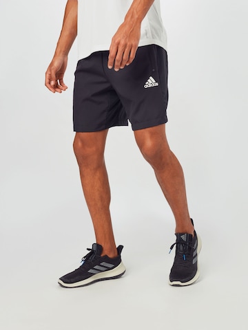 ADIDAS SPORTSWEAR Skinny Workout Pants 'Aeroready Designed To Move ' in Black: front