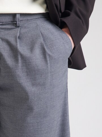 JACK & JONES Wide leg Bandplooibroek 'JPSTBILL' in Grijs