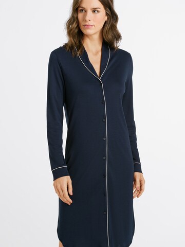 Chemise de nuit ' Natural Comfort 100cm ' Hanro en bleu : devant