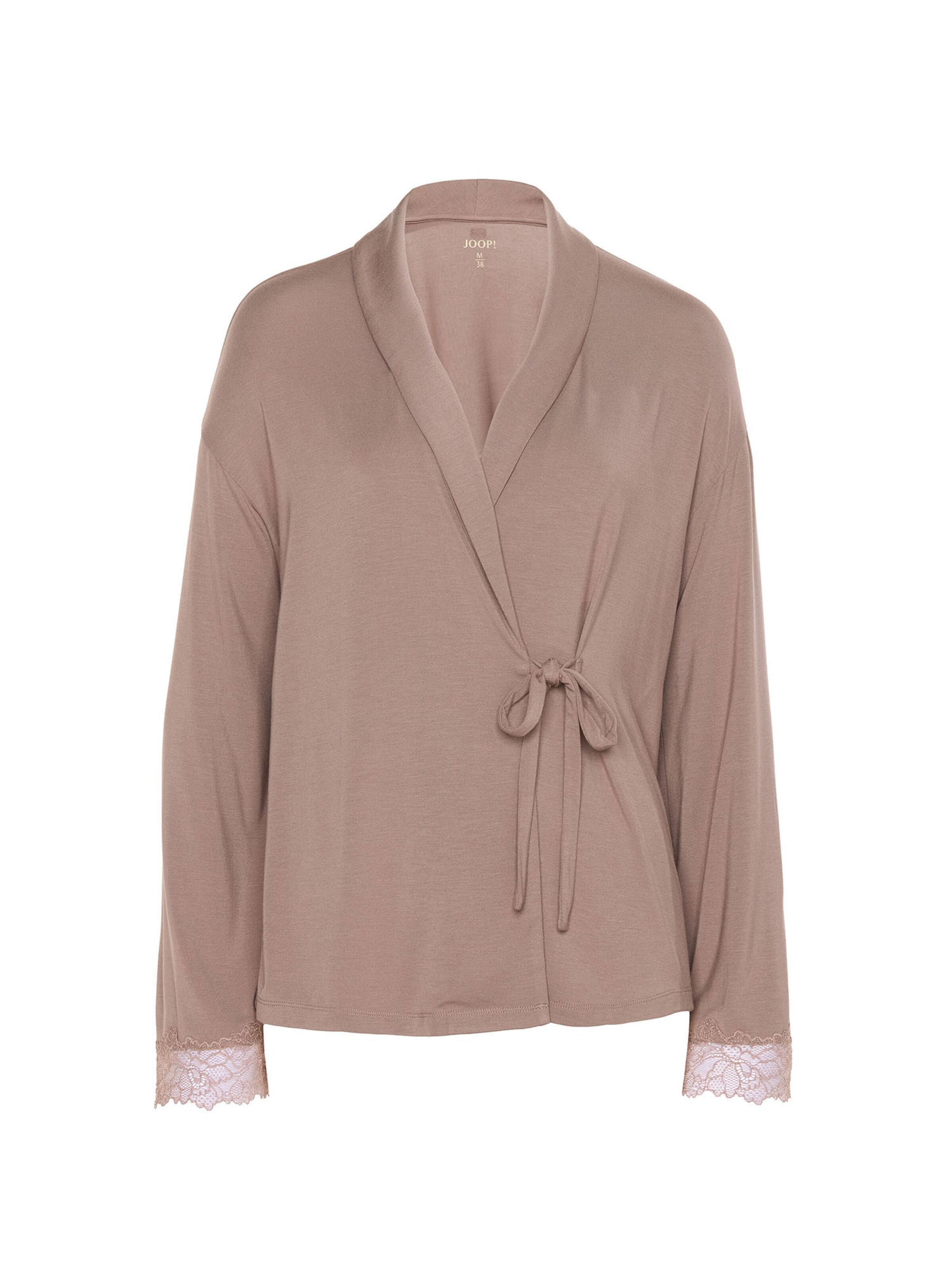 JOOP! Pyjama Cardigan ' Grace ' in Braun: Vorderseite